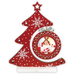 Cornice per albero di Natale ZEP Nestor rosso 6x6 cm...