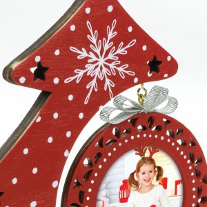 Cornice per albero di Natale ZEP Nestor rosso 6x6 cm (16x4,5x19 cm)
