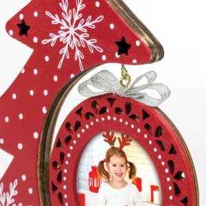 Cornice per albero di Natale ZEP Nestor rosso 6x6 cm (16x4,5x19 cm)