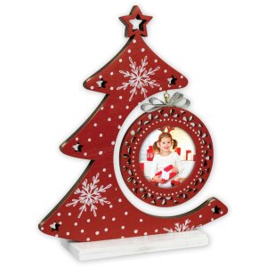 Cornice per albero di Natale ZEP Nestor rosso 6x6 cm (16x4,5x19 cm)