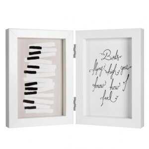 Henzo Cornice doppia in legno Piano 2 o 3 foto 10x15 cm e...