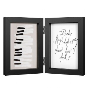 Henzo Cornice doppia in legno Piano 2 o 3 foto 10x15 cm e 13x18 cm