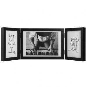 Henzo Cornice doppia in legno Piano 2 o 3 foto 10x15 cm e 13x18 cm