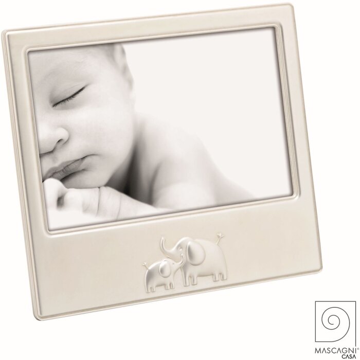 Mascagni A1608 Cornice ritratto bambino Elefante 10x15 cm argento