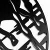 ZEP Decorazione murale in metallo HORSES 60 cm rotondo nero