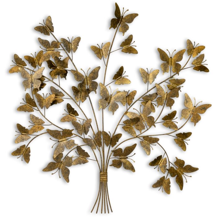 ZEP Decorazione murale TREE 66x67x4 cm Cespuglio di farfalle