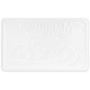 ZEP Cartello di latta CLASSIC 40x24x0,4 cm Moto rosso