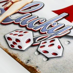 ZEP Cartello di latta ALES 40x27x0,4 cm Getn Lucky