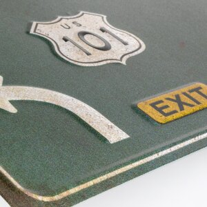 Cartello di latta ZEP ROADS 57,5x43x0,4 cm Los Angeles