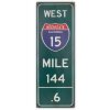 Cartello di latta ZEP WEST 20x55x0,4 cm Cartello stradale Interstate