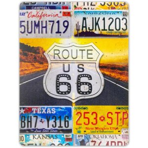 ZEP Lamiera ROUTE 66 multicolore 43x57x0,4 cm
