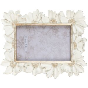 Clayre & Eef 2F0912 Portafoto 18x2x23 cm - 10x15 cm Bianco