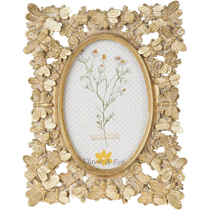 Clayre & Eef 2F0958 Cornice per foto 18x2x22 cm - 10x15 cm Colore oro