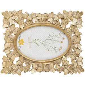 Clayre & Eef 2F0958 Cornice per foto 18x2x22 cm - 10x15 cm Colore oro