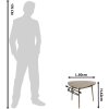 Clayre & Eef 50422S Tavolino 60x60x42 cm color oro