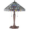 Clayre & Eef 5LL-1206 Lampada da tavolo Tiffany Ø 47x60 cm E27-max 2x60W Beige - Blu