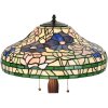 Clayre & Eef 5LL-1207 Lampada da tavolo Tiffany Ø 46x60 cm E27-max 2x60W Beige - Verde