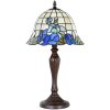 Clayre & Eef 5LL-1211 Lampada da tavolo Tiffany Ø 29x53 cm E27-max 1x60W Blu - Beige