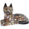 Clayre & Eef 5LL-1215 Lampada da tavolo Tiffany Dog 25x13x17 cm E14-max 1x25W Marrone