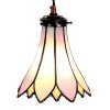 Clayre & Eef 5LL-6196 Lampada a sospensione Tiffany Ø 15x115 cm E14-max 1x40W Rosa - Beige