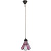 Clayre & Eef 5LL-6217 Lampada a sospensione Tiffany 18x15x115 cm E14-max 1x25W Rosa