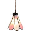 Clayre & Eef 5LL-6217 Lampada a sospensione Tiffany 18x15x115 cm E14-max 1x25W Rosa
