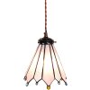 Clayre & Eef 5LL-6218 Lampada a sospensione Tiffany 18x15x115 cm E14-max 1x25W Rosa