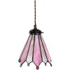 Clayre & Eef 5LL-6218 Lampada a sospensione Tiffany 18x15x115 cm E14-max 1x25W Rosa