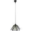 Clayre & Eef 5LL-6222 Lampada a sospensione Tiffany Ø 31x107 cm E27-max 1x40W Verde