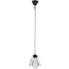 Clayre & Eef 5LL-6223 Lampada a sospensione Tiffany Ø 18x115 cm E14-max 1x25W Bianco - Marrone