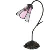 Clayre & Eef 5LL-6247 Lampada da tavolo Tiffany 30x17x48 cm E14-max 1x25W Marrone - Rosa
