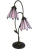 Clayre & Eef 5LL-6251 Lampada da tavolo Tiffany 35x18x61 cm E14-max 2x25W Marrone - Rosa