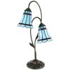 Clayre & Eef 5LL-6254 Lampada da tavolo Tiffany 35x18x61 cm E14-max 2x25W Marrone - Blu