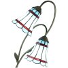 Clayre & Eef 5LL-6254 Lampada da tavolo Tiffany 35x18x61 cm E14-max 2x25W Marrone - Blu