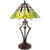 Clayre & Eef 5LL-6279 Lampada da tavolo Tiffany Ø 41x62 cm E27-max 2x60W Verde - Bianco