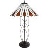 Clayre & Eef 5LL-6280 Lampada da tavolo Tiffany Ø 41x69 cm E27-max 2x60W Beige - Marrone