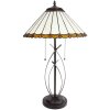 Clayre & Eef 5LL-6282 Lampada da tavolo Tiffany Ø 41x69 cm E27-max 2x60W Beige - Marrone