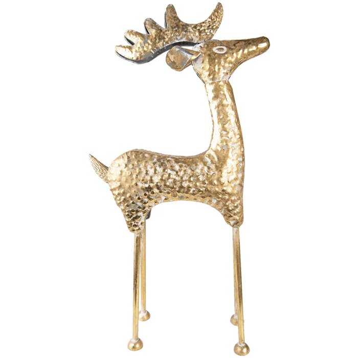 Clayre & Eef 5Y1088 Decorazione Statua Cervo 34x13x73 cm Colore Oro