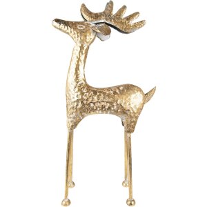 Clayre & Eef 5Y1088 Decorazione Statua Cervo 34x13x73 cm Colore Oro