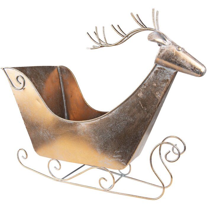 Clayre & Eef 5Y1089 Decorazione Slitta 54x26x49 cm color oro