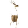 Clayre & Eef 5Y1090 Decorazione vaso da fiori cervo 29x22x78 cm Colore oro