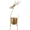 Clayre & Eef 5Y1090 Decorazione vaso da fiori cervo 29x22x78 cm Colore oro