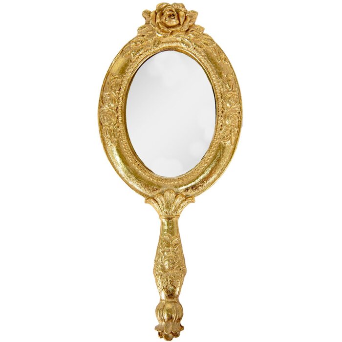 Clayre & Eef 62S262 Specchio a mano 10x1x25 cm Color oro
