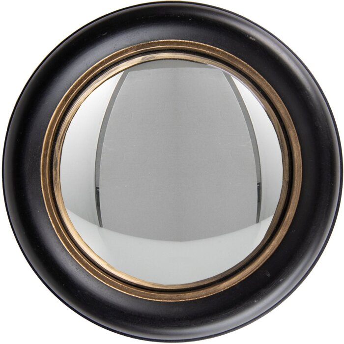Clayre & Eef 62S282XS Specchio Ø 14x2 cm Nero - Oro
