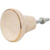Clayre & Eef 65059 Pomolo per porta Ø 4x3 cm Bianco