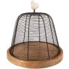 Clayre & Eef 65091 Coperchio per alimenti Ø 24x24 cm Marrone - Beige Coperchio di copertura