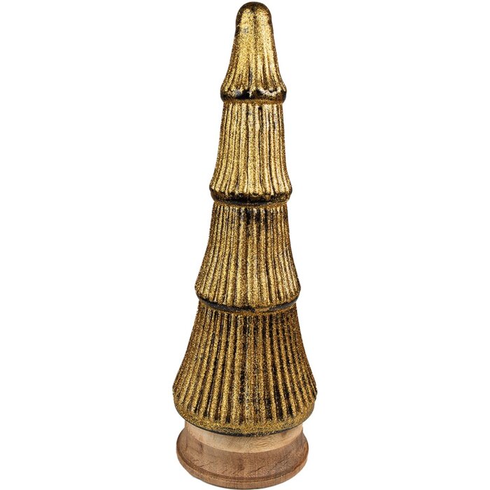 Clayre & Eef 65128 Albero di Natale Ø 15x44 cm color oro