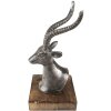 Clayre & Eef 65143 Decorazione Statua Cervo 10x8x18 cm Colore argento