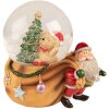 Clayre & Eef 65153 Globo di neve con musica 14x10x14 cm Marrone - Rosso