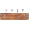 Clayre & Eef 65166 Appendiabiti 45x11x17 cm Marrone - Beige 4 Ganci
